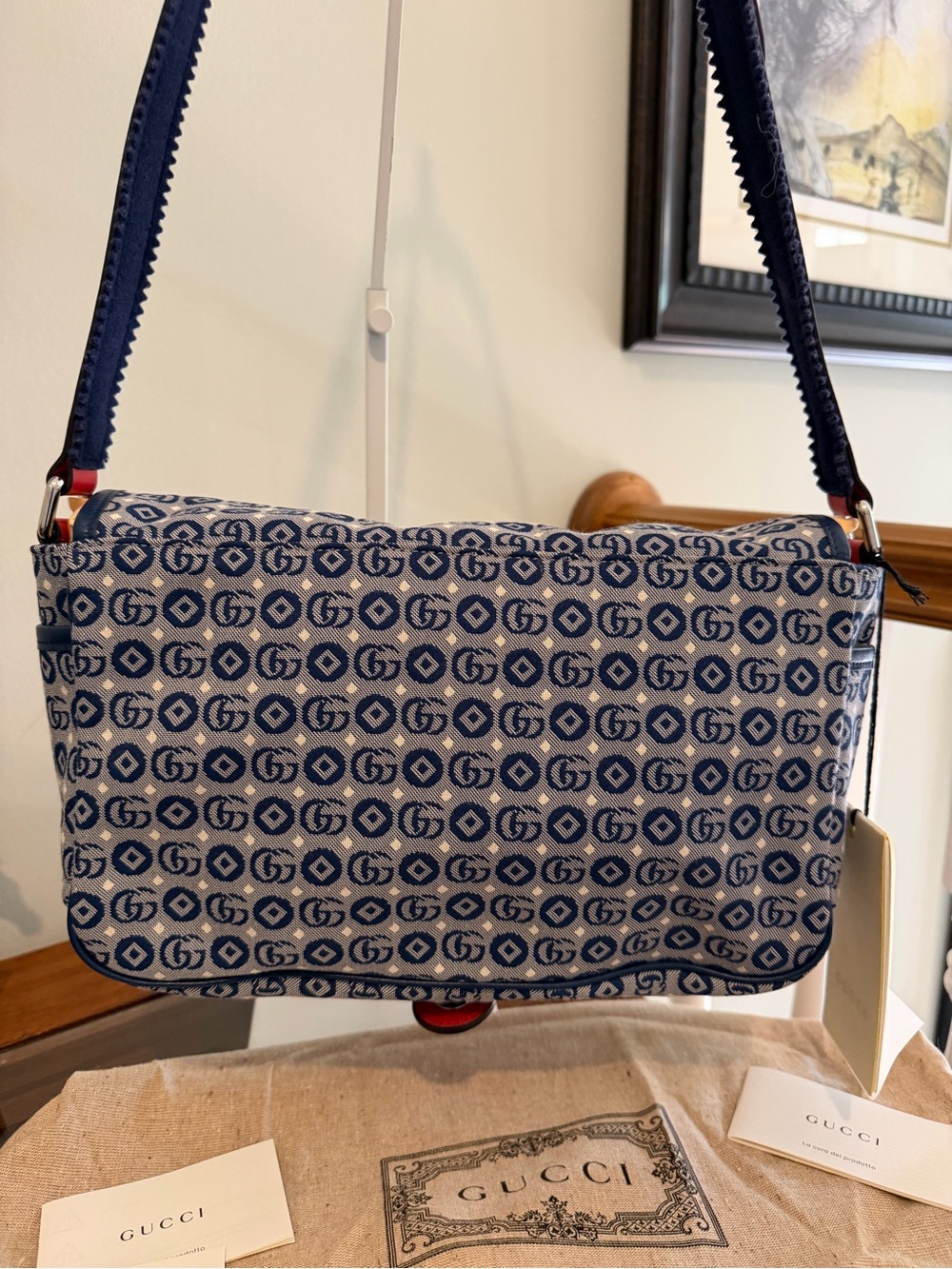 Gucci Double G Geometic Jacquard Star Messenger Shoulder Bag 664143 - Picture 5 of 9